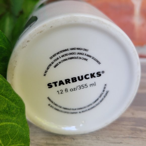 STARBUCKS 2015 DOT Collection Ceramic Travel Tumbler Coffee Mug 12oz - Picture 2 of 6
